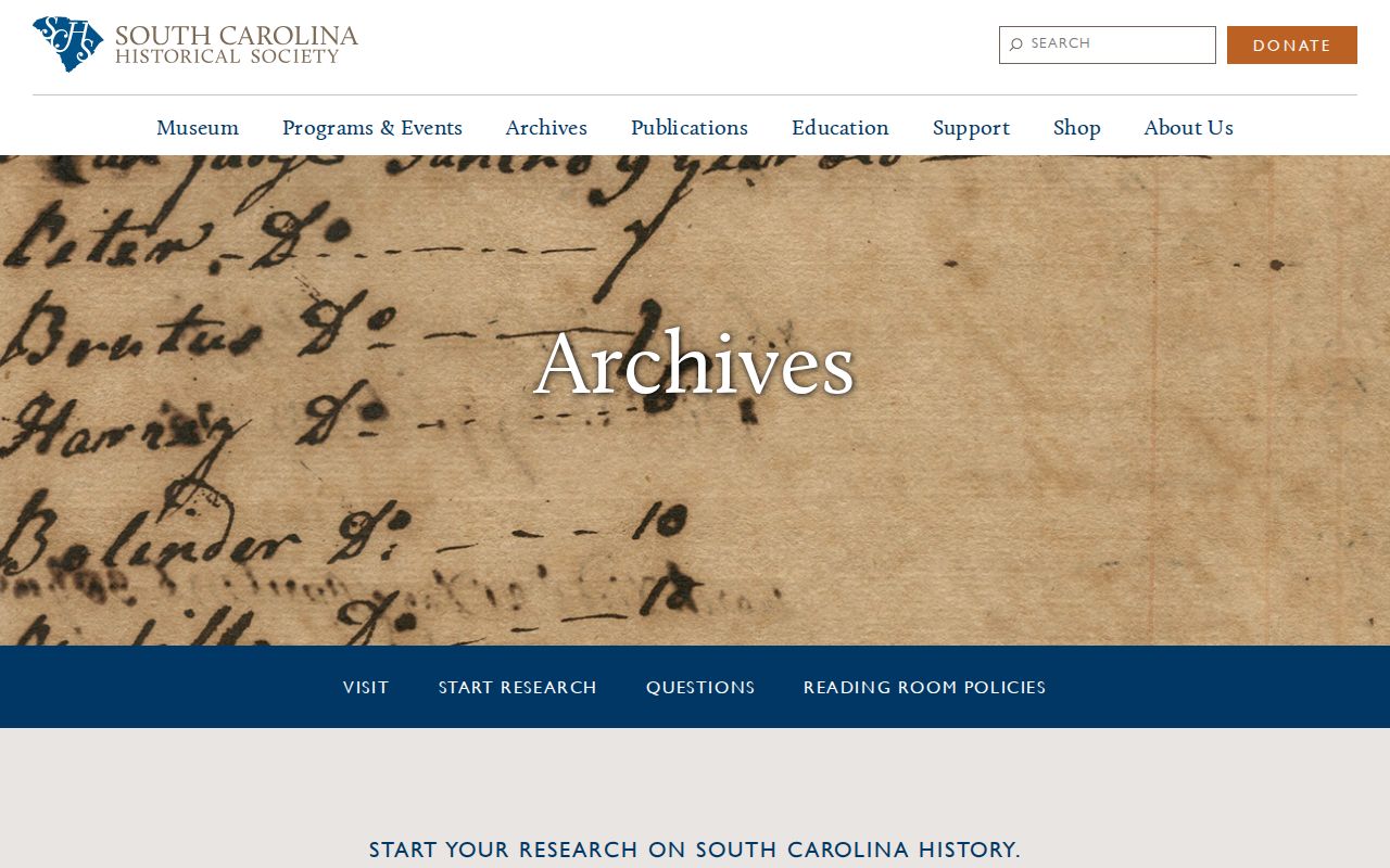 Charleston directory research route through South Carolina Historical Society Archives